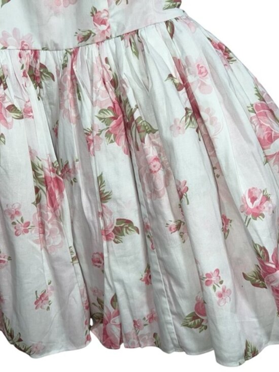 NEW NWT Selkie Sofia Puff Sleeve Sweetheart Mini Babydoll Dress Morning Roses - Picture 8 of 13